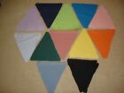 Approx. 75 Polycotton Patchwork Pieces suit cover or bunting in 12 colours. New