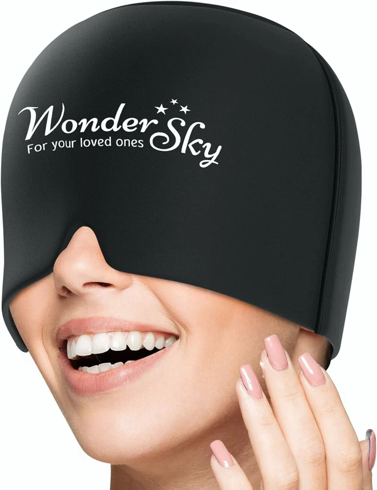 Migraine Relief Cap Top Coverage Ice Head Wrap Cold Therapy Medium - Image 1 of 4