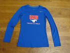 SMU Mustangs Track & Field Womens Nike Dri-Fit Blue Long Sleeve Shirt Large XS