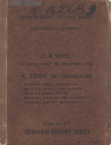 368 Page OB West Atlantic Wall to Siegfried Line OKW Command Study on Data CD - Picture 1 of 12