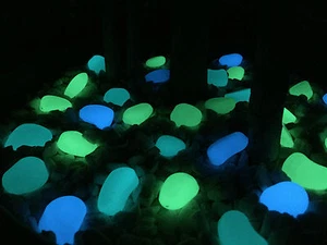 150 piezas de guijarros/piedras que brillan en la oscuridad, COLOR MEZCLADO - Hogar, jardín, acuario - Imagen 1 de 12