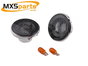 Indicadores repetidores laterales ahumados MX5 ajuste cromado Mazda MX-5 Mk1 Mk2 Mk3 89>2015 - Imagen 1 de 6