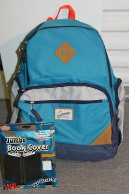 MOCHILA AZUL TRAILMAKER Escola 16" Meninos Adolescentes Homens Caminhadas Mochila Livro NOVA - Imagem 1 de 4