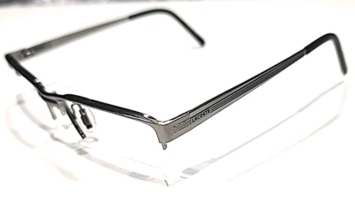 Lacoste LA12022 Gunmetal Half Rim Eyeglasses Frame 51-19-140 - Image 1 of 4