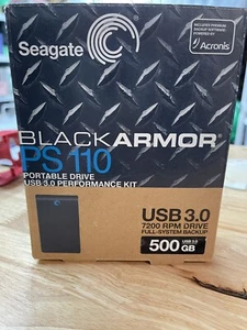 Seagate BlackArmor PS 110 Portable Drive USB 3.0 7200 RPM Drive 500 GB Backup - Picture 1 of 2