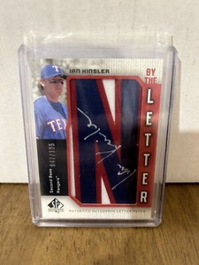 Ian Kinsler 2006 SP Authentic By The Letter Rookie Patch Auto “N” Numbered /125