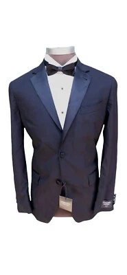 NWT Nordstrom Men’s Shop Black Tuxedo Jacket Two Button Notch Lapel Wool SZ 42R - Image 1 of 4