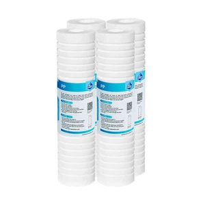 1-4PK 0.5/1/5 Micron 10x2.5" Grooved Sediment Water Filter Whole House Cartridge - Picture 1 of 15
