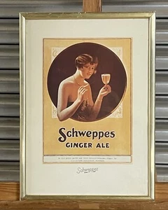 Lovely Vintage Art Deco Period  Schweppes Ginger Ale Advertising Print - Picture 1 of 12