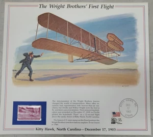 Commemorative FDC Wright Brothers First Flight Kitty Hawk 1983 80th Anniversary - Picture 1 of 5