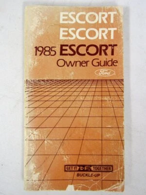 Manual Del Propietario Ford Escort 1985 1.6 Motor OEM Original Libro De Usuario - Imagen 1 de 2