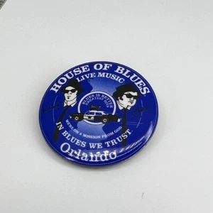 House Of Blues Brothers In Blues We Trust Myrtle Beach Belushi Dan Button Pin - Bild 1 von 4