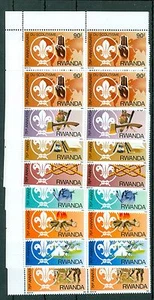 1983 Boy scout, scout, Croce Rossa, Bird, Camp, Ax, emblema, Ruanda, nuovo di zecca x4 - Foto 1 di 2