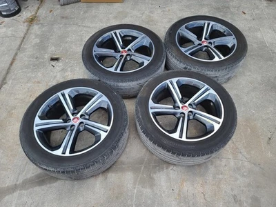 17-24 JAGUAR F-PACE WHEEL ALLOY DISC RIM TIRES 255/50 R20 109V SET OF 4 PCS OEM - Image 1 of 4