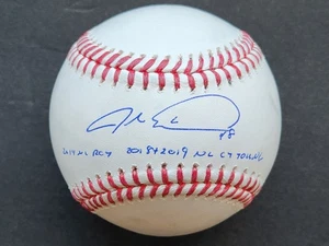Jacob deGrom handsignierte OMLB mit (2014 NL ROY / 2018-2019 NL CY) Aufschrift  - Bild 1 von 8