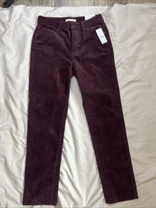 NWT Pacsun Burgundy Corduroy Mom Jean Size 24 Women Juniors - Picture 1 of 8