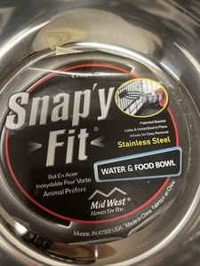 Midwest Homes For Pets Snappy Fit Water & Food Bowl 64 Ounce For Dogs NEW - Picture 1 of 4