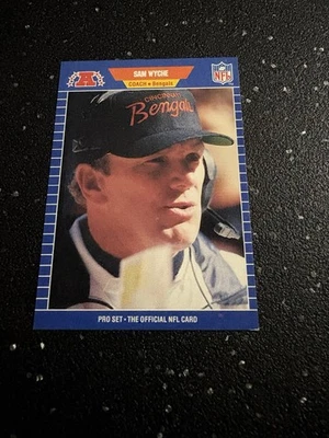 1989 Pro Set - Sam Wyche #72 (RC) NFL Cincinnati Bengals Head Coach - Image 1 of 2