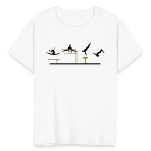 Gymnastics Artistic Gymnast Events Kids' T-Shirt - Picture 1 of 13