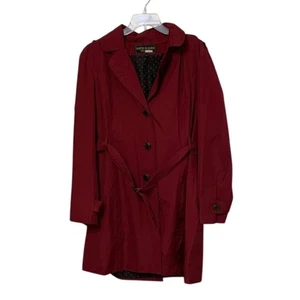 Marvin Richards New York roter Regenmantel Damen Größe Extra Large abnehmbare Kapuze - Bild 1 von 14