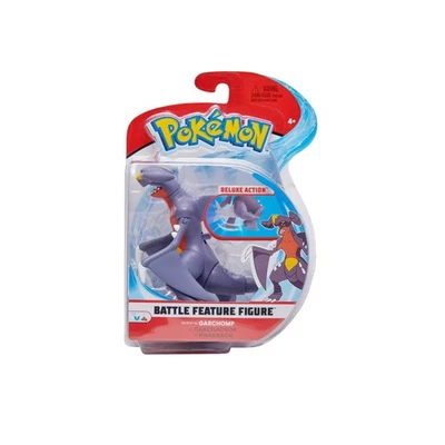 Pokémon Garchomp Battle Feature Figure - 4.5-Inch Garchomp Battle Ready Figure w