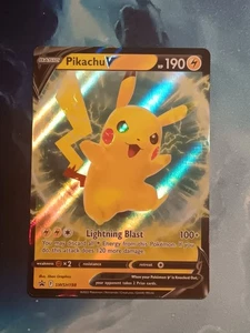 Juego de cartas coleccionables Pokémon Pikachu V SWSH Black Star Promo SWSH198 Holo Promo - Imagen 1 de 2