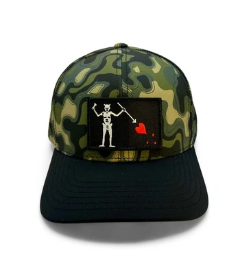 Blackbeard’s Flag Patch Hat | Sobro Waterwood Camo Performance Perforated | - Image 1 of 4