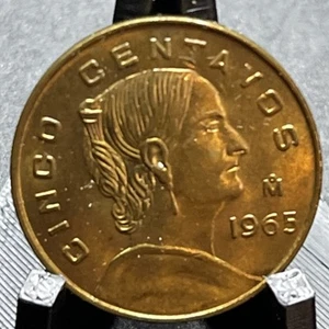 1965 M Mexico 5 Cinco Centavos Messing Josefa Münze Estados Unidos Mexicanos KM426 - Bild 1 von 21