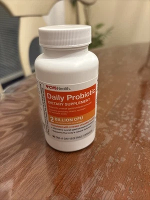Nuevo en caja Probiótico diario CVS 2 mil millones de UFC 90 cápsulas vegetales tamaño valor uno al día Foto 1 de 2