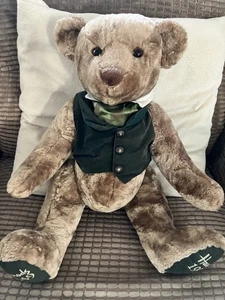 Harrods 150th Anniversary Jointed Bear 1849-1999 With Waistcoat And Cravat VGC - Picture 1 of 6