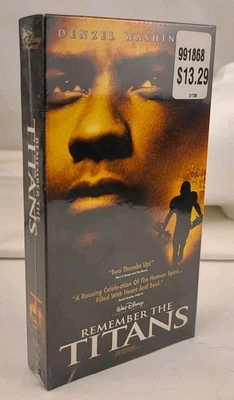 Remember The Titans VHS Sealed Denzel Washington Disney Sports Drama Movie New - Image 1 of 4