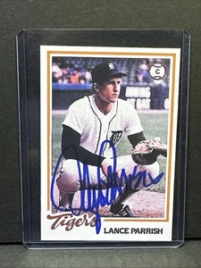 Tarjeta individual firmada por Lance Parrish personalizada 1978 Topps Detroit Tigers automática - Imagen 1 de 2