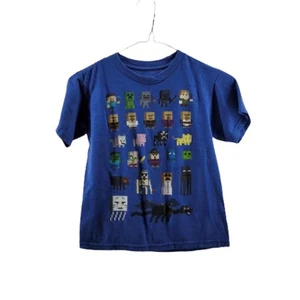 Mojang Boys' Blue Short Sleeve Graphic T-Shirt Youth Size Small 6/7 - Picture 1 of 3