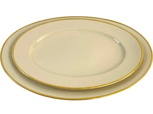 Rosenthal Aida Set of 2 Serving Platters Oval Gold Rim Elegant Tableware - Picture 1 of 4