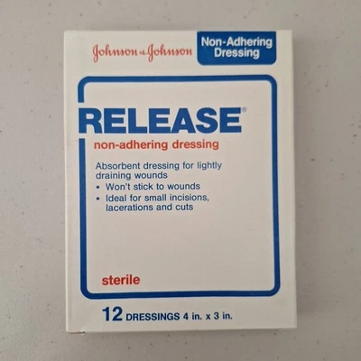 De colección 1988 Johnson & Johnson Lanzamiento Aderezo Estéril No Adherente 4x3 Nuevo 4 Solo Foto 1 de 4
