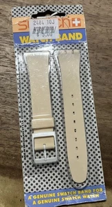 New 1980’s Rare Vintage Swatch Watch Band In Blister Package White Ivory - Picture 1 of 4