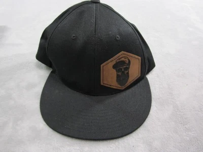 Decky Hat Cap Snap Back Black Bearded Skull Patch Mens Graphic Streetwear - Изображение 1 из 4