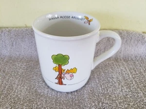 Tazza caffè Wanna Moose Around cartone animato Hallmark Rim Shots1986 Giappone G25 B1 - Foto 1 di 6