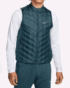 Mens 2XL Nike Therma-FIT ADV Repel Down Running Vest Teal Blue/Grayish WORN ONCE - Picture 1 of 6