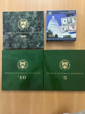 CONJUNTOS DE CARTERA HISTÓRICA PREMIUM $50, $20, $10, $5 COMO GRUPO Foto 1 de 4