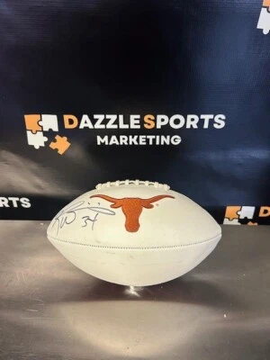 Fútbol americano firmado con logotipo de Ricky Williams de Texas Longhorns certificado de autenticidad JSA Foto 1 de 2