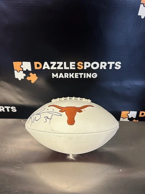 Texas Longhorns Ricky Williams Logo Signed Football JSA COA - Image 1 of 2