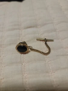 Vintage Avon Black Glass Tie Tack - Picture 1 of 5