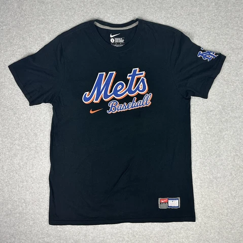 Nike Team MLB Genuine Merchandise New York Mets Baseball Tshirt Size Large Black Cover