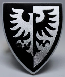 Lego Castillo Luz Gris Azulado Escudo Triangular Negro y Plata Halcón - Imagen 1 de 1