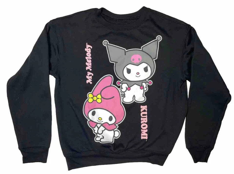 Толстовка женская Sanrio My Melody & Kuromi M черная розовая Sanrio аниме Kawaii - Изображение 1 из 4