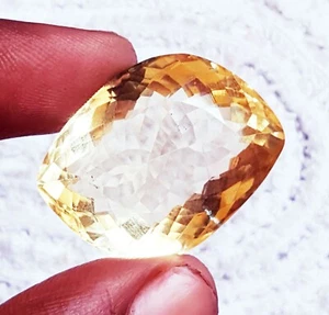Ample Pierre Précieuse Brésilien Citron Topaze Chic Coupe 41.65 CT Certifié Sans - Picture 1 of 8