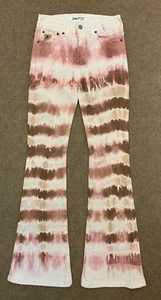 Raval Jeans Womens 26x32 Nicci High Rise Flare Boho Festival Tie-Dye Denim - Picture 1 of 9