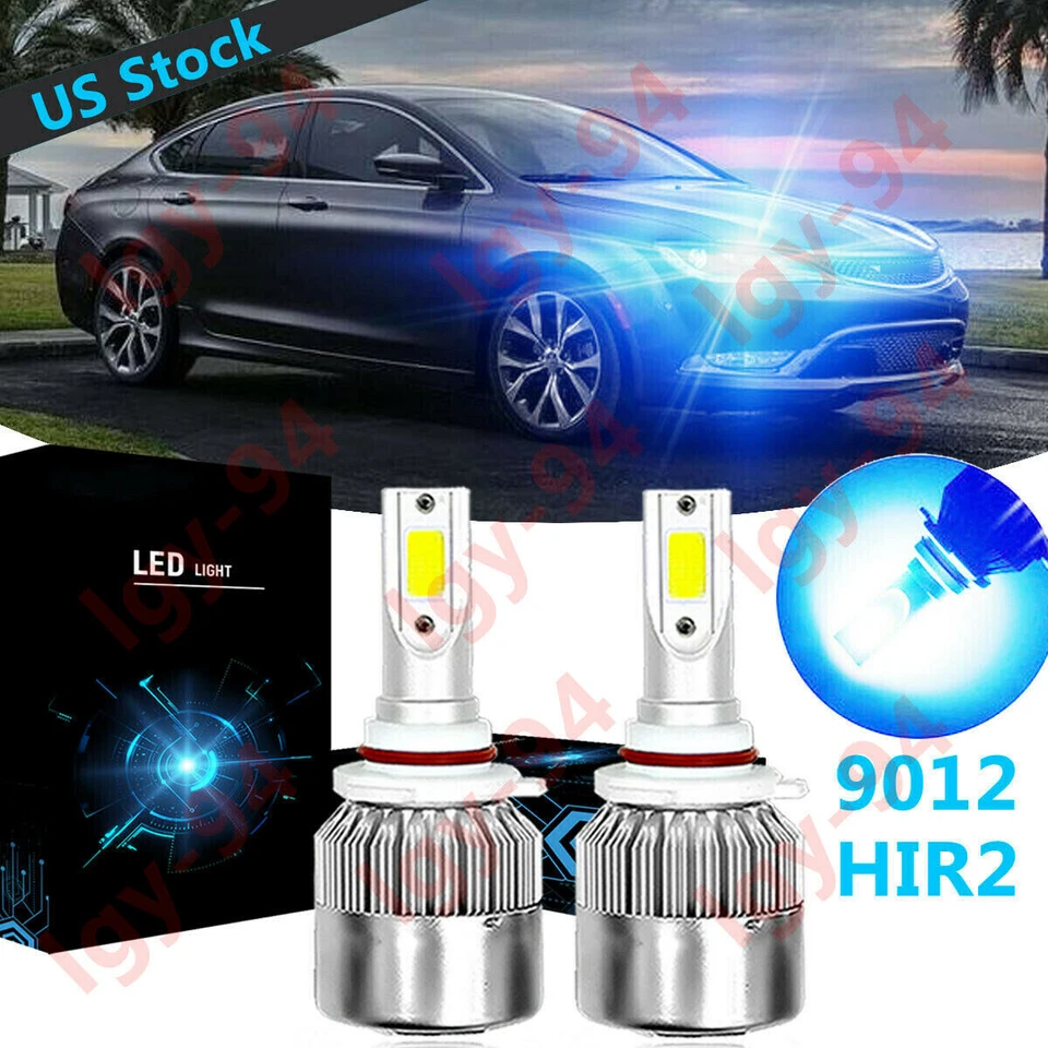 Faro LED azul hielo 9012 HIR2 haz alto/bajo C6 para Chrysler 200 300 2011-2015 Foto 1 de 4