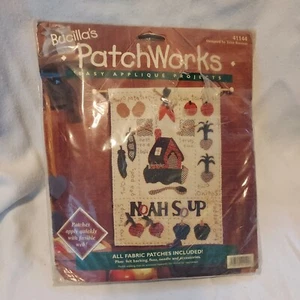 Bucilla's Patchworks "Noah Soup" Easy Applique Wall Hanging Craft Kit Flaw Hole - Picture 1 of 3